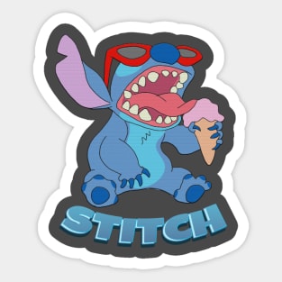 Stitch Ice Cream Sticker